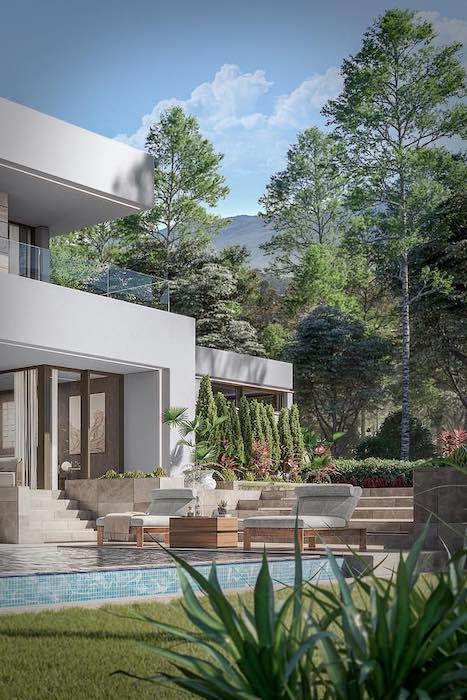 AMA Home Spain's team valuating a luxury villa for sale in Marbella